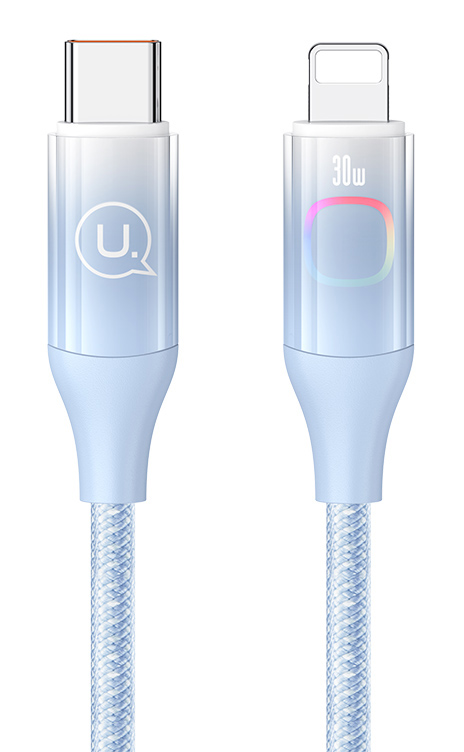 USAMS καλώδιο Lightning σε USB-C US-SJ638, 30W PD, 1.2m, μπλε