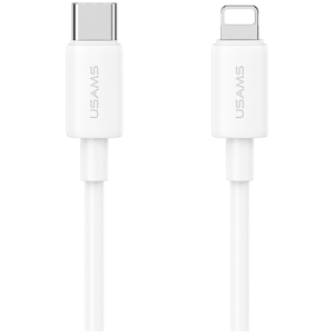 USAMS καλώδιο Lightning σε USB-C US-SJ712, 30W, 480Mbps, 1m, λευκό