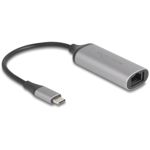 DELOCK αντάπτορας δικτύου 81570, USB-C, 5Gbps Ethernet, ασημί