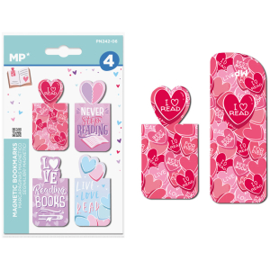 MP μαγνητικοί σελιδοδείκτες PN242-06, 8x3cm, 4τμχ