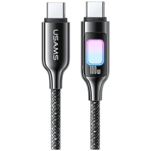 USAMS καλώδιο USB-C SJ750, 100W, 480Mbps, 1.2m, μαύρο