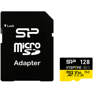 SILICON POWER κάρτα μνήμης microSDXC Inspire, 128GB, UHS-I U3 A1 V30
