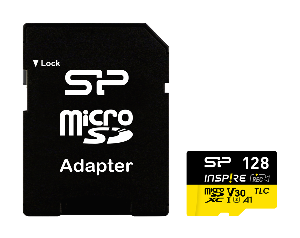 SILICON POWER κάρτα μνήμης microSDXC Inspire, 128GB, UHS-I U3 A1 V30