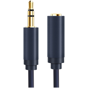 CABLETIME καλώδιο προέκτασης ήχου 3.5mm CT-AV302-H11G, gold plated, 3m, μπλε