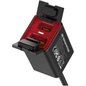 LDNIO φορτιστής μοτοσυκλέτας C108 με καλώδιο, USB/USB-C, 60W, μαύρος
