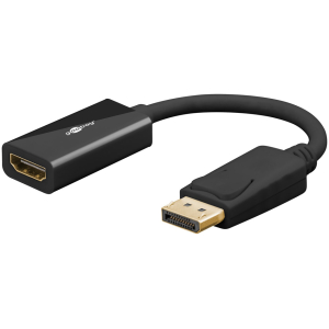 GOOBAY αντάπτορας DisplayPort σε HDMI 75269, 4K/60Hz, 0.1m, μαύρος