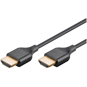 GOOBAY καλώδιο HDMI 75297 με Ethernet, slim, 8K/60Hz, 48 Gbps, 0.5m, μαύρο