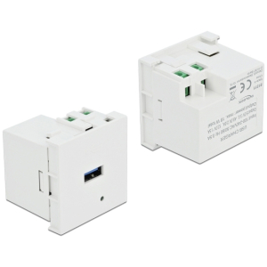 DELOCK module USB θύρα φόρτισης Easy 45 81311, 18W, 45x45mm, λευκό