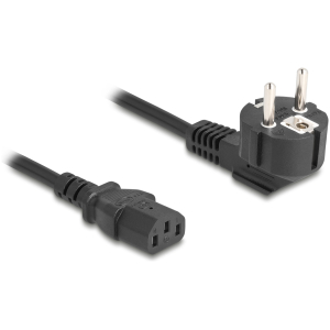 DELOCK καλώδιο τροφοδοσίας 81326, 3x 0.75mm², 2m, μαύρο