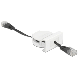 DELOCK module καλώδιο RJ45 Easy 45 81361 Cat.5e, ανασυρόμενο 50cm, μαύρο
