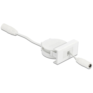 DELOCK module καλώδιο τροφοδοσίας Easy 45 81376, ανασυρόμενο 50cm, λευκό