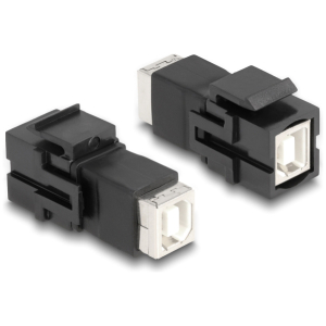 DELOCK Keystone module USB Type-B 86600, θηλυκό σε θηλυκό, μαύρο
