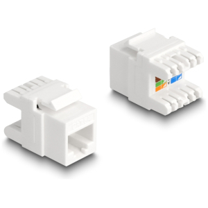 DELOCK keystone module RJ45 σε LSA Cat.6A 88131, toolfree, λευκό