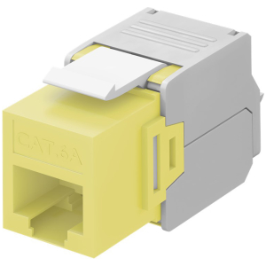 GOOBAY Keystone module RJ45 CAT 6A 90691, UTP, κίτρινο