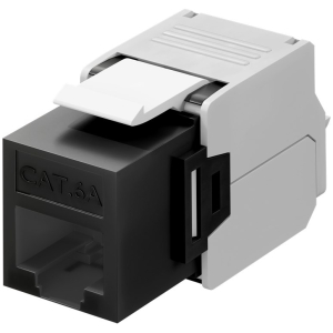 GOOBAY Keystone module RJ45 CAT 6A 90692, UTP, μαύρο