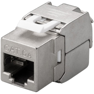 GOOBAY Keystone module RJ45 CAT 6A 90864, STP, 500 MHz, slim-line, ασημί