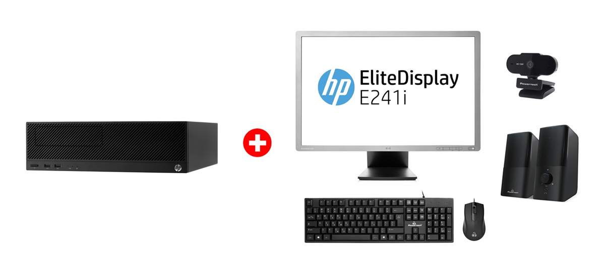 HP PC Engage Flex Pro-C SFF, Refurbished Grade A Repainted, i5-8500, 8/256GB SSD, Windows 11 Home, με οθόνη E241I/ποντίκι/πληκτρολόγιο/ηχεία/camera