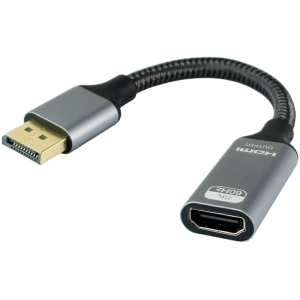 POWERTECH αντάπτορας DisplayPort σε HDMI CAB-DP077, 8K/60Hz, 0.1m, μαύρος