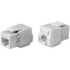 POWERTECH keystone module RJ45 female CAB-N150, Cat.6Α UTP 180°, λευκό