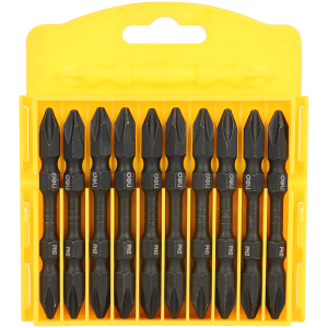 DELI σετ μύτες κατσαβιδιού DL252202 για δραπανοκατσάβιδο, διπλή κεφαλή, σταυρωτές, PH2x65mm, 10τμχ