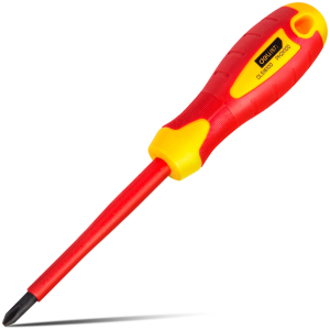 DELI κατσαβίδι σταυρωτό ηλεκτρολόγου DL516100, μαγνητικό, PH2x100mm, VDE 1000V