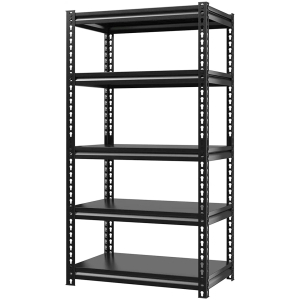 HOME USE μεταλλική ραφιέρα HUH-0248 με 5 ράφια, 90x40x183cm, μαύρη