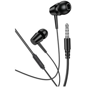 KAKUSIGA earphones με μικρόφωνο KSC-1303, 3.5mm σύνδεση, 10mm, 1.1m, μαύρα