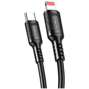 KAKUSIGA καλώδιο Lightning σε USB-C KSC-984, σιλικόνης, 27W, 480Mbps, 1m, μαύρο