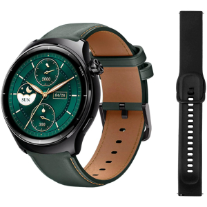 MIBRO smartwatch Lite 3 Pro με 2x λουράκια, heart rate, 1.32" AMOLED, GPS, 5 ATM, μαύρο/πράσινο