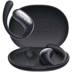 MIBRO earphones με θήκη φόρτισης OpenEar, OWS, ENC, 45/400mAh, μαύρα
