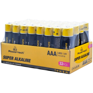 POWERTECH αλκαλικές μπαταρίες Super Alkaline PT-1402, AAA, 1.5V, 32τμχ