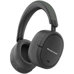 POWERTECH headphones PT-1462, ενσύρματα & ασύρματα, ANC & ENC, 40mm, 300mAh, μαύρα