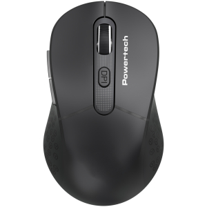 POWERTECH ασύρματο ποντίκι PT-1466, USB δέκτης, έως 1600DPI, μαύρο