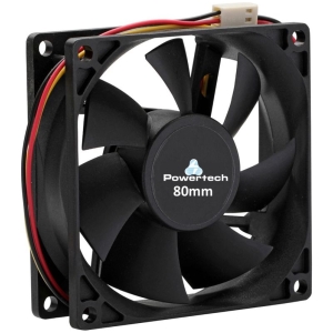 POWERTECH ανεμιστήρας PT-155, 80 x 80 x 25mm, 12V, 3pin & 4 βίδες