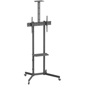 BRATECK βάση τηλεόρασης δαπέδου T1042T, 37-70", έως 45kg, με ράφια & ροδάκια