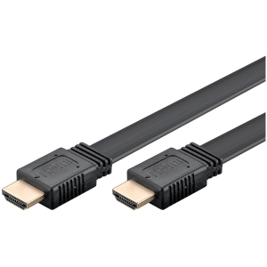 GOOBAY καλώδιο HDMI 77133 με Ethernet, flat, 8K/60Hz, 48 Gbps, 1m, μαύρο