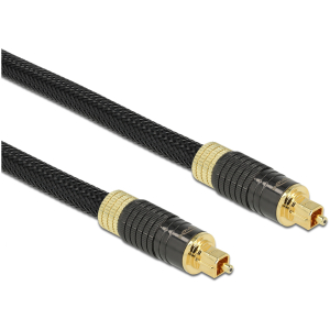 DELOCK καλώδιο ήχου Toslink 86595, gold plated, 5m, μαύρο