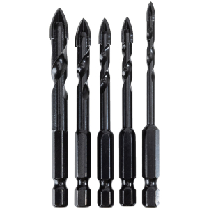 DELI σετ τρυπάνια DH-CZZ005-ED2 για γυαλί, 40Cr YG6X, 4/5/6/8/10mm, εξάγωνο, 5τμχ