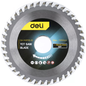 DELI δίσκος κοπής ξύλου DH-MJP115-E1, 40 δόντια, 115mm, 13200rpm