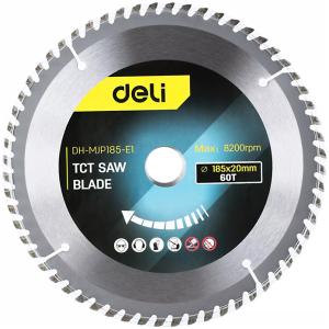 DELI δίσκος κοπής ξύλου DH-MJP185-E1, 60 δόντια, 185mm, 8200rpm