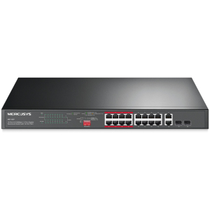 MERCUSYS rackmount switch MS118CP, 16x 10/100Mbps PoE+ & 2x Gigabit θύρες, UN/1.0
