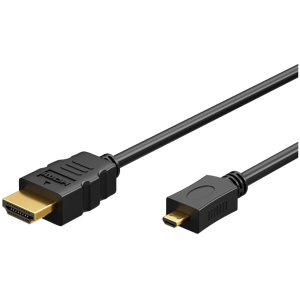 GOOBAY καλώδιο micro HDMI σε HDMI 53781 με Ethernet, 4K/60Hz, 1m, μαύρο