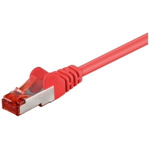 GOOBAY καλώδιο δικτύου 92458, CAT 6 S/FTP, copper, 250MHz, 0.15m, κόκκινο