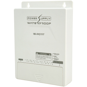 FOLKSAFE τροφοδοτικό συστημάτων CCTV FS-DC121608W, 16 εξόδων, 12V/8A, αδιάβροχο IP65