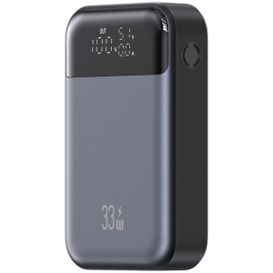 USAMS power bank CD221 με οθόνη, 2x θύρες εξόδου, 10000mAh, PPS 33W, γκρι