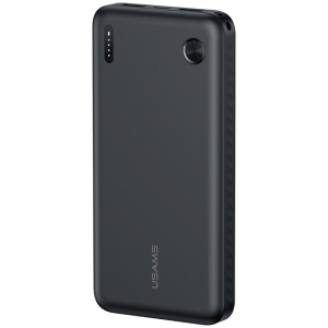 USAMS power bank CD253, 2x θύρες εξόδου, 10000mAh, 10W, μαύρο