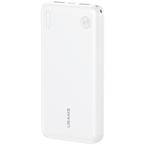 USAMS power bank CD253, 2x θύρες εξόδου, 10000mAh, 10W, λευκό