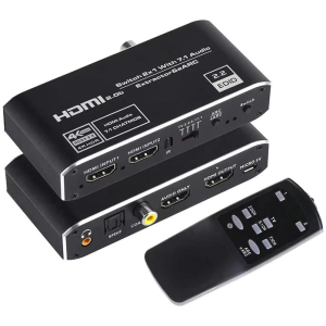 HDMI switch CAB-H150 με τηλεχειριστήριο, 4 σε 1, 4K/60Hz, μαύρο