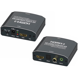 POWERTECH HDMI audio extractor CAB-H153, 4K/60Hz, γκρι