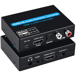 POWERTECH converter CAB-H154 από HDMI σε HDMI, 3.5mm & 2x RCA, 4K
